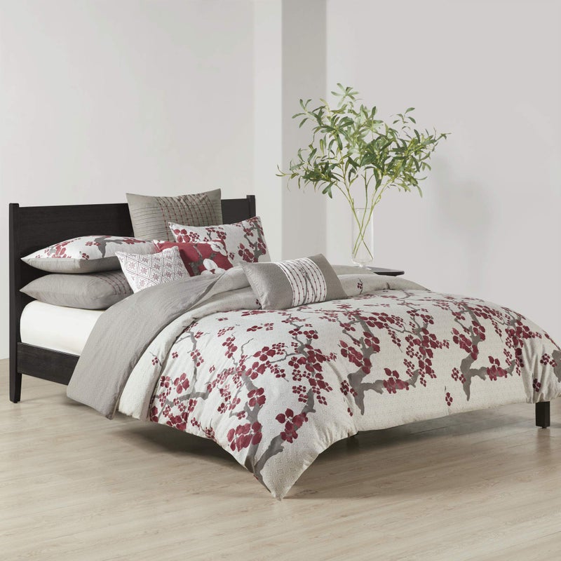 N Natori Pillow Euro Sham  26""x26""  Embroidery Grey - Image 3